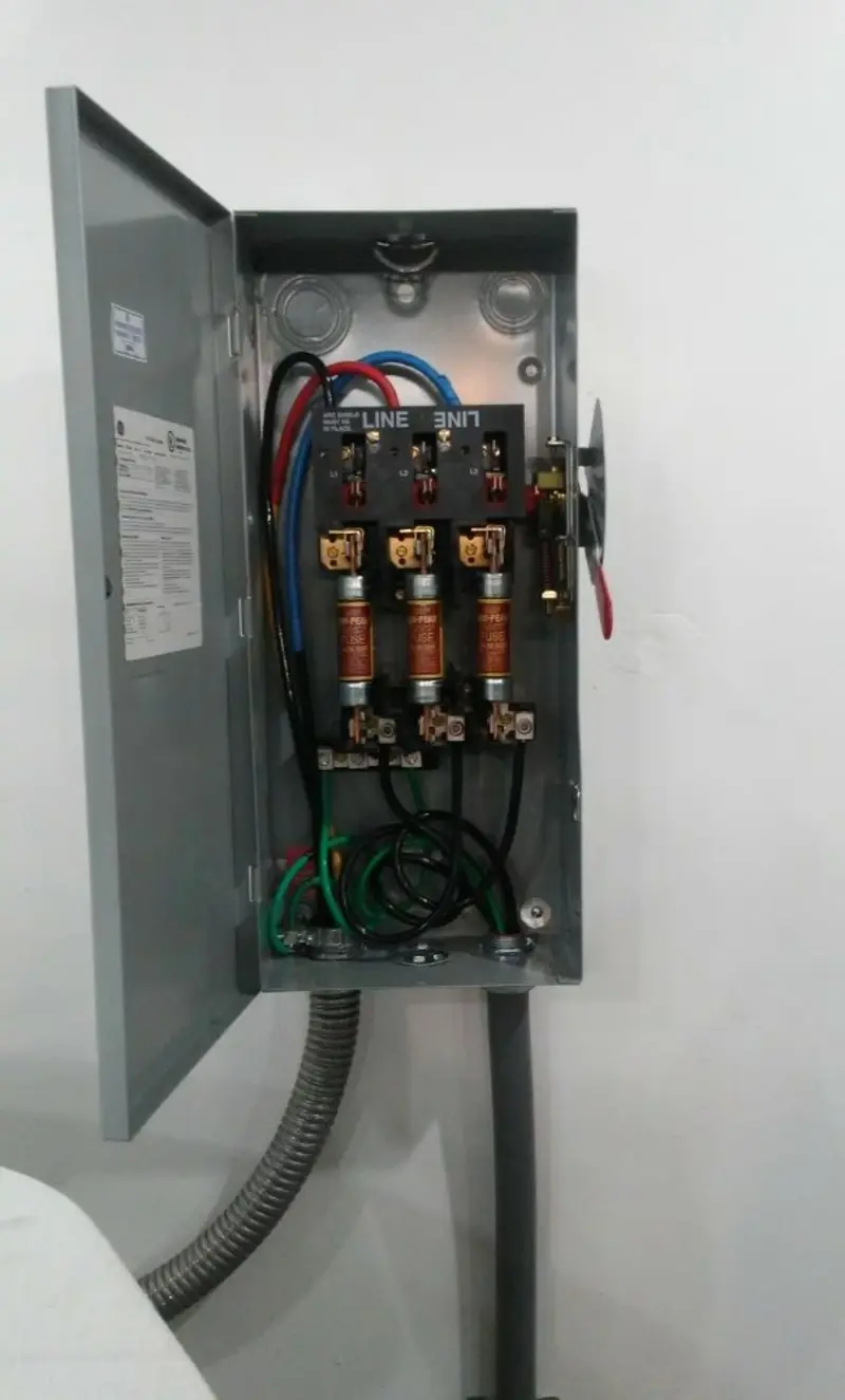 Three-phase disconnect switch installed for Electrical Wiring & Rewiring in Titusville